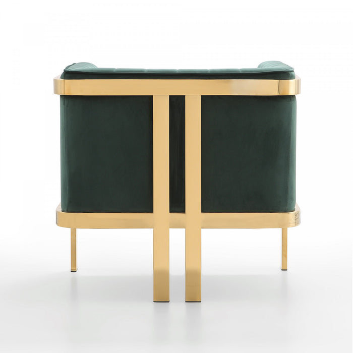 Paramount Modern Velvet Lounge Chair in Forest Green - Set of 2
