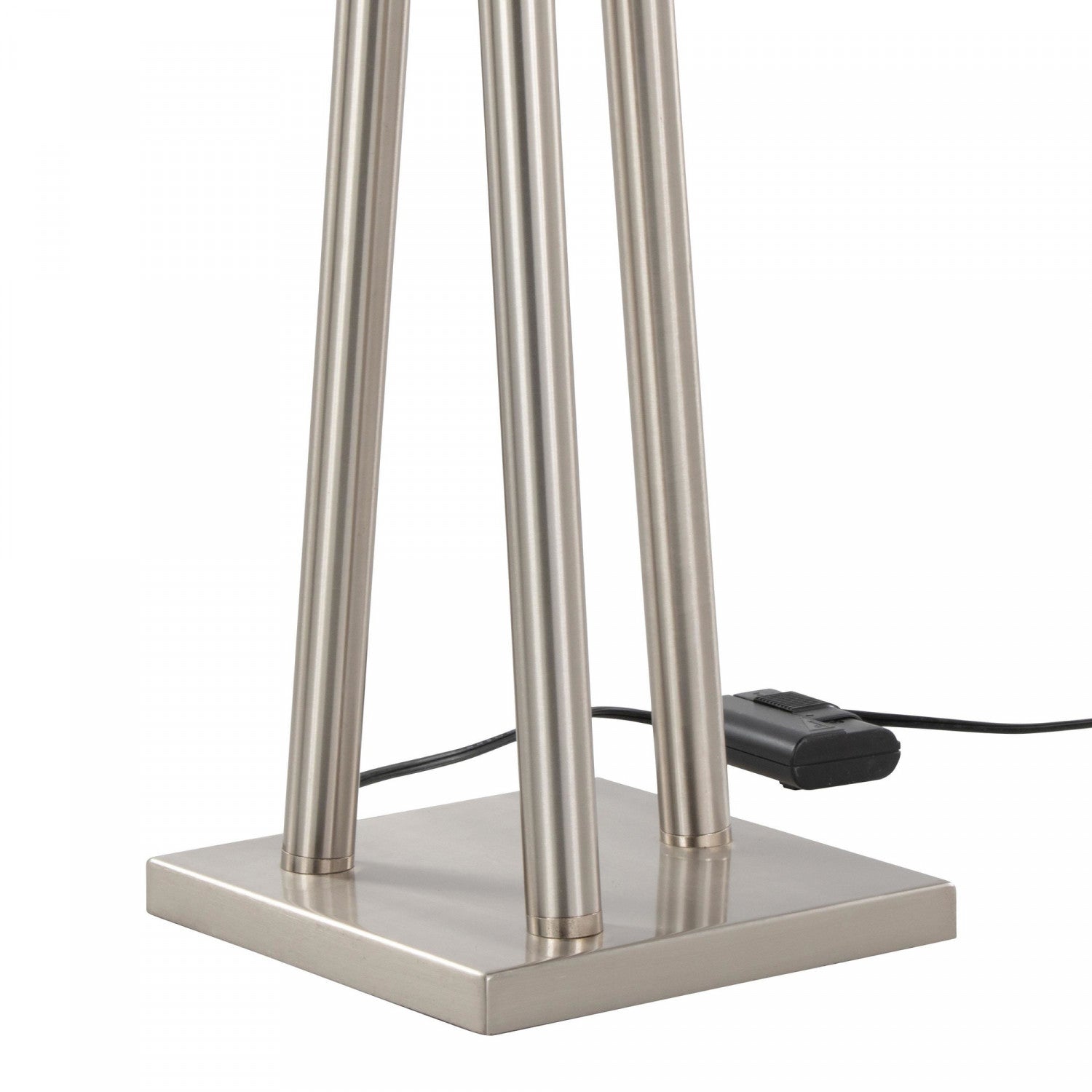 LumiSource Icicle Contemporary Brushed Nickel Floor Lamp - The Brick