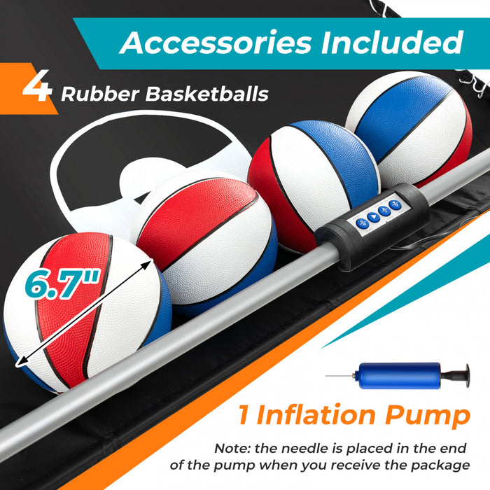 Costway Dual Shot Basketball Arcade Game With 8 Game Modes Electronic Scoring Green