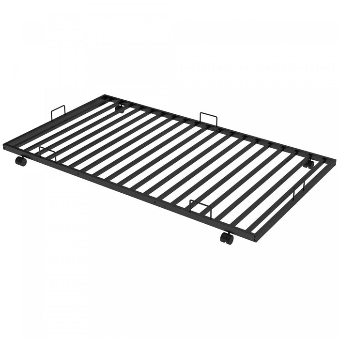 Tammy Space-saving Metal Twin Over Bunk Bed With Trundle, Black