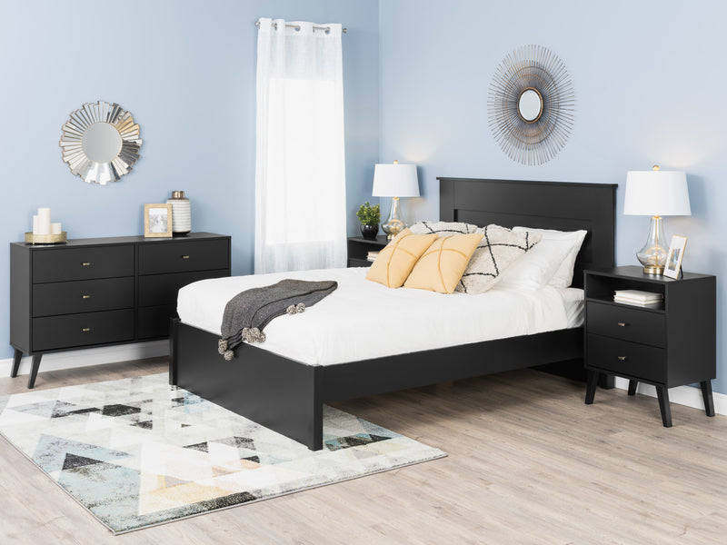 Milo 6-Drawer Dresser - Black