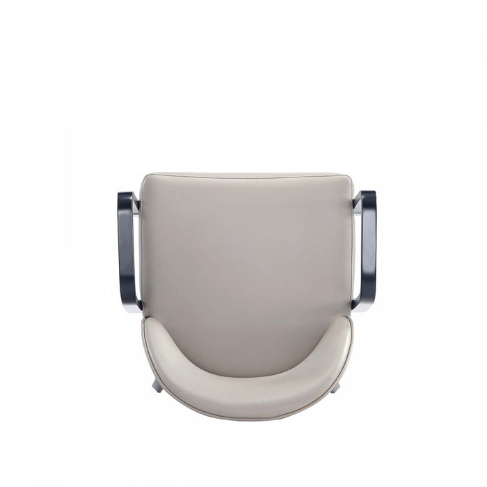 Hillman Modern Wood Upholstered Armchair in Light Gray Dining Chair