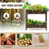 Costway 2-tier Wood Raised Garden Bed Elevated Planter Box For Vegetable, Fruit, Herb