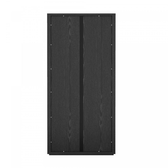Rivington Modern 38\" Bookcase Cabinet in Black - Set of 2