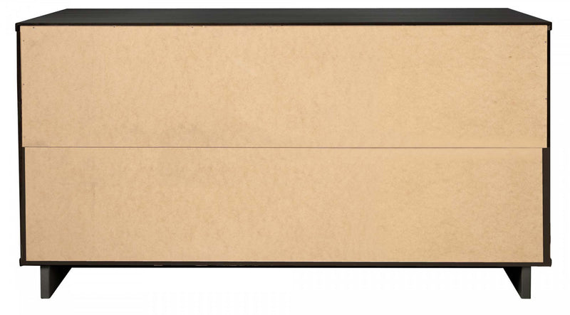 Granville Modern 55\" Dresser in Charcoal Gray (6-Drawer)