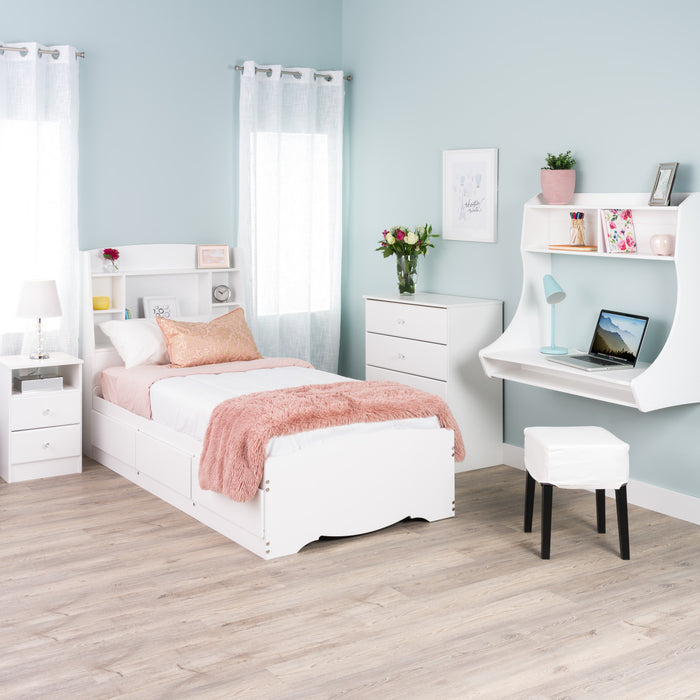 Astrid Kids 2-Drawer Nightstand - White
