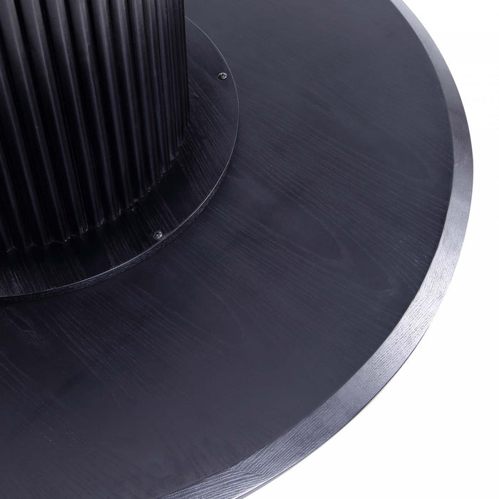 Hathaway Modern Industry Chic 59\" Round Dining Table in Black