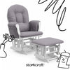 Storkcraft Hoop Glider and Ottoman - White/Gray Swirl Chair