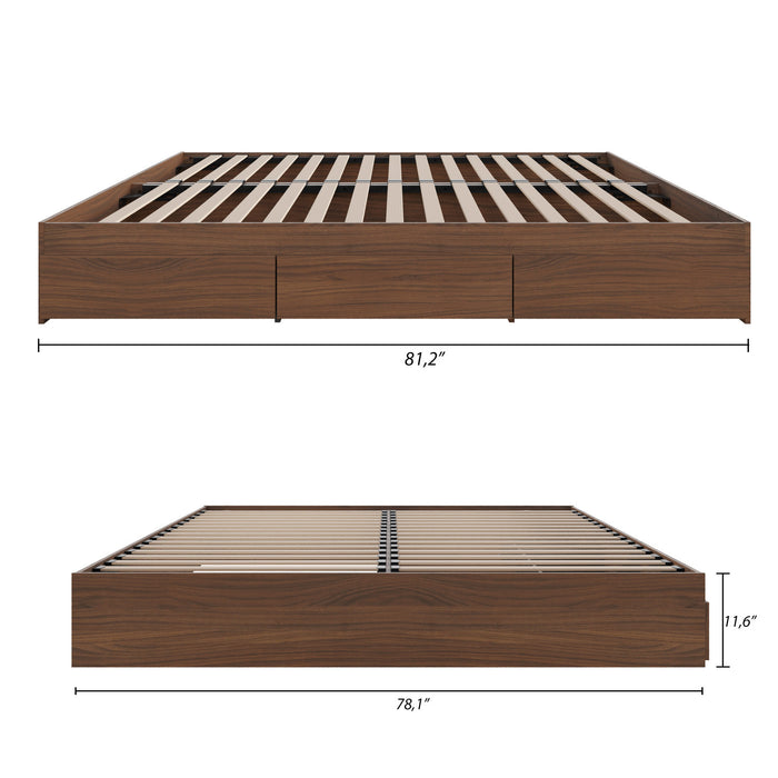 3-Drawer Storage Bed Frame, King
