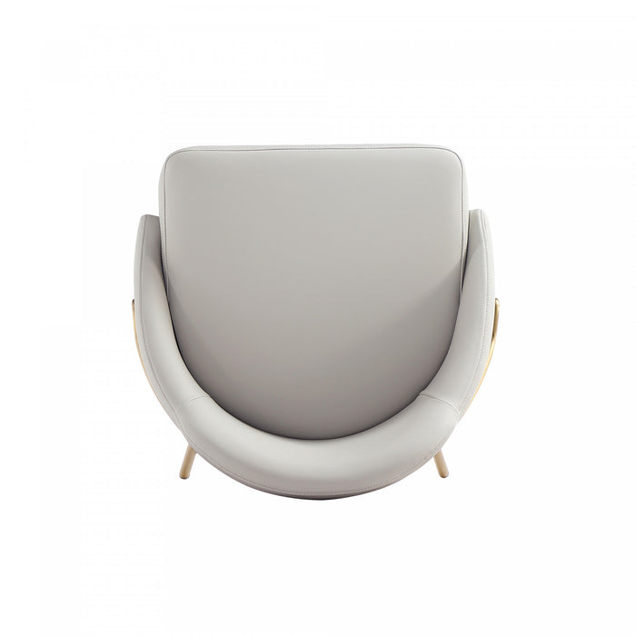 Gracie Modern Metal Upholstered Barstool in Stone Gray and Gold - Set of 3