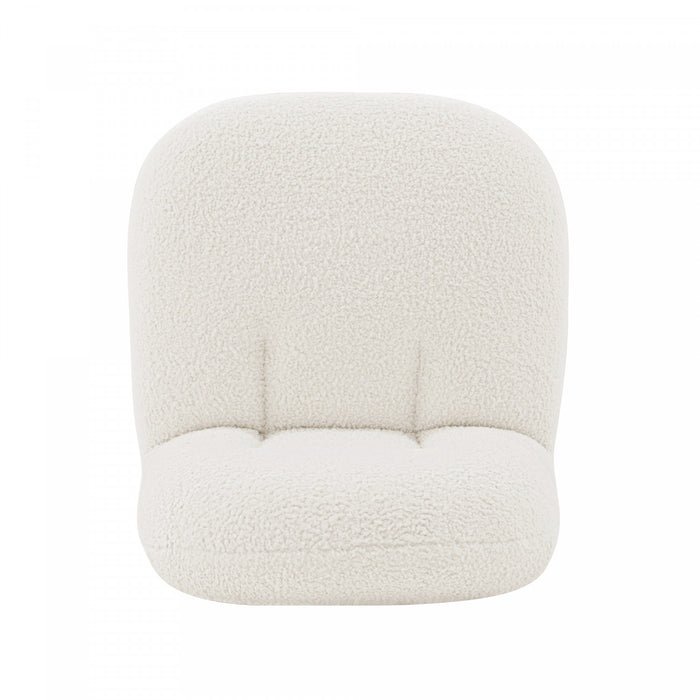 Edina Modern Boucle Lounge Chair in White - Set of 2