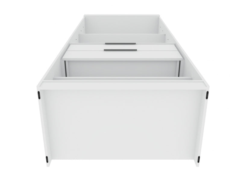 Mulberry Contemporary Modern 36\" Wardrobe Closet in White - Set of 2