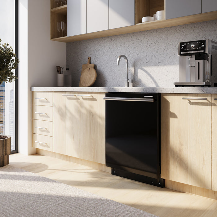 Forno Stella 24 in. Built-in Tall Tub Fingerprint-Resistant Black Dishwasher 44 dBA - FDWBI8010-24BLK