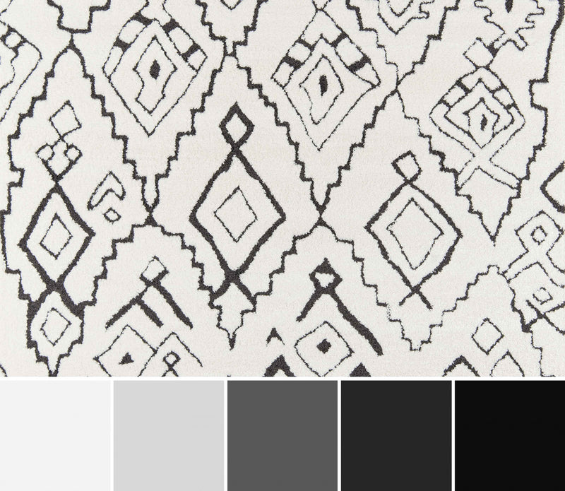 Aurelia Contemporary 5'3\" x 7'2\" Area Rug in Ivory Indoor Area Rug