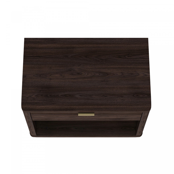 Evelyn Modern 32\" Nightstand in Brown (1-Drawer)