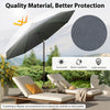 Costway 10 FT Solar Patio Umbrella with 96 LED Lights 35° Adjustable Tilt Vented Top Navy