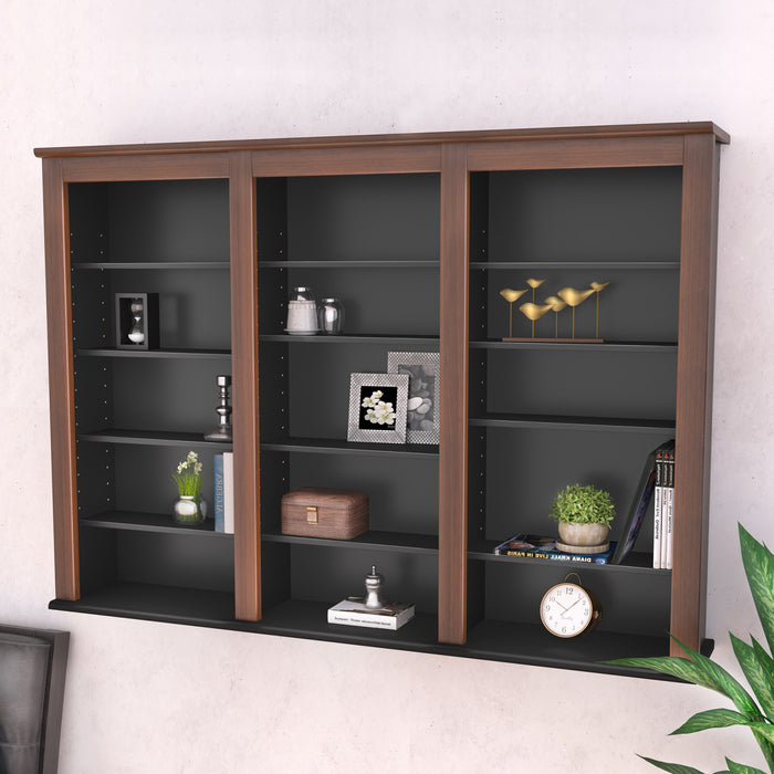 Triple Wall Mounted Storage - Cherry Black