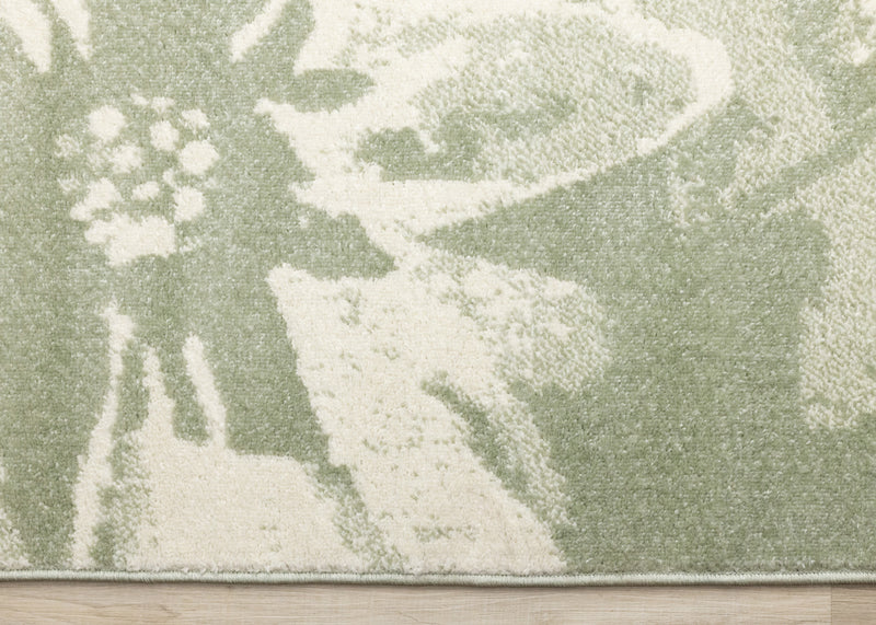 Ellis Floral Green Cream Area Rug - 7'10\" x 10'6\"