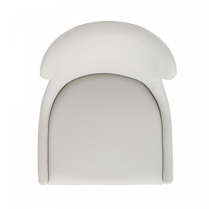 Blair Modern Wood Upholstered Counter Stool in White - Set of 2 Bar Stool