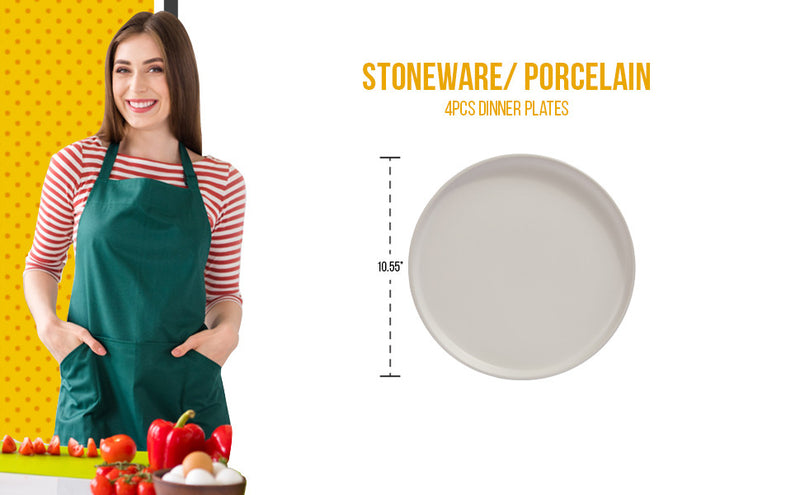 S&Co Gourmet Lisbon Stoneware Dinner Plates