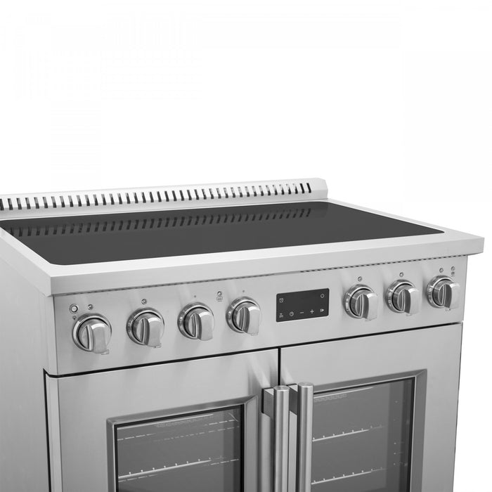 Forno Torino 36\" French Door Induction Range, Stainless Steel - FFSIN0950-36
