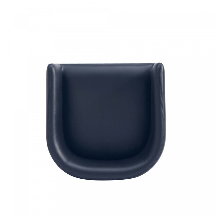 Louvre Mid-Century Modern Metal Upholstered Barstool in Black - Set of 3 Bar Stool