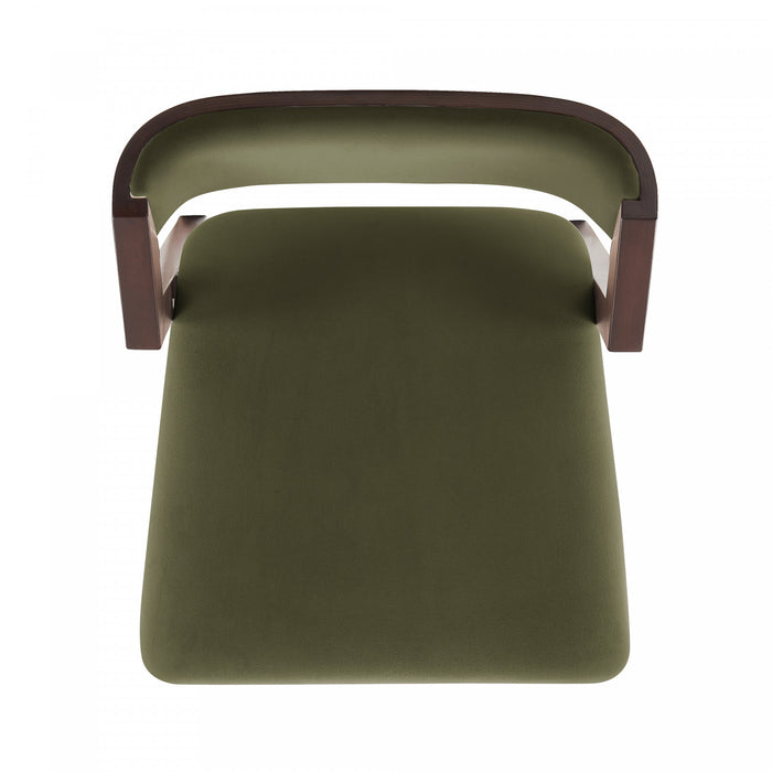 Patricia Modern Wood Upholstered Counter Stool in Turtle Green - Set of 3