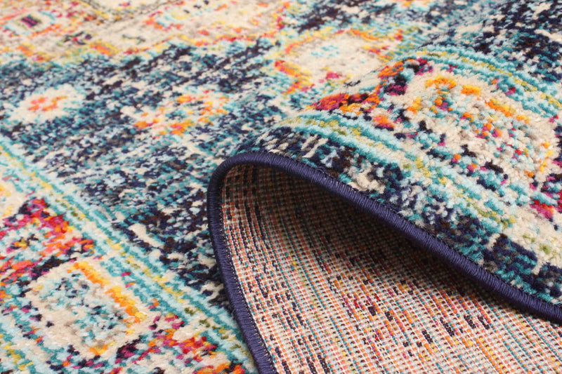 Lotus Navy Rug 2'8\" x 8'2\"