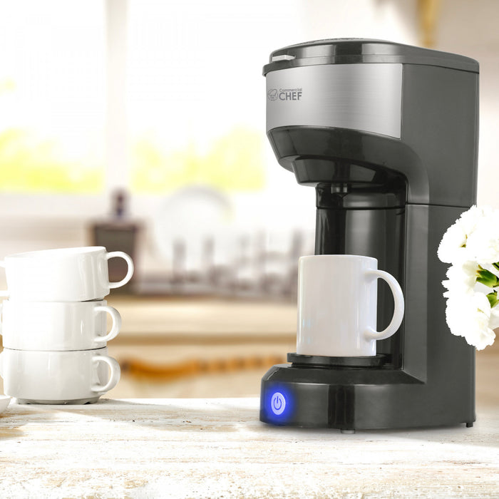 CHM Series Commercial Chef Single Serve Coffee Maker with Filter, CHCM1B, Black