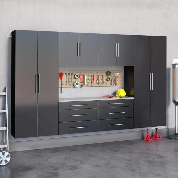 Hangups 120-inch 6-piece Garage Storage Cabinet Set I - Black