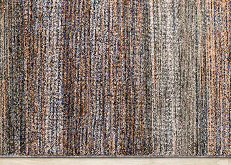 Olivia Distressed Geometric Red White Grey Area Rug - 5'3\" x 7'10\"