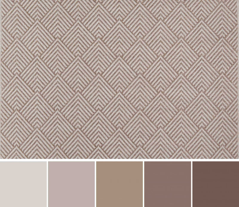 Laura Contemporary 6'7\" x 9'6\" Area Rug in Ivory Indoor Area Rug