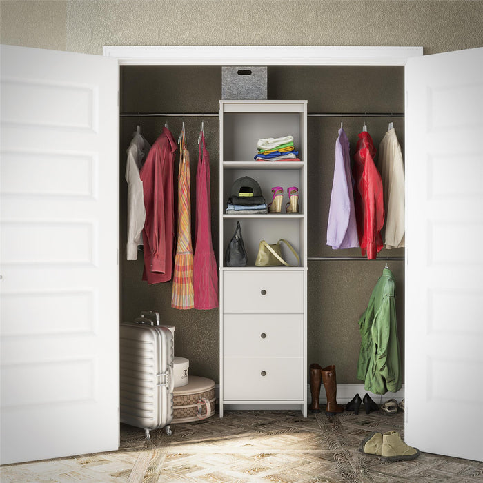 Dorel Home Beckett Closet Storage Organizer - White