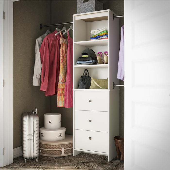 Dorel Home Beckett Closet Storage Organizer - White