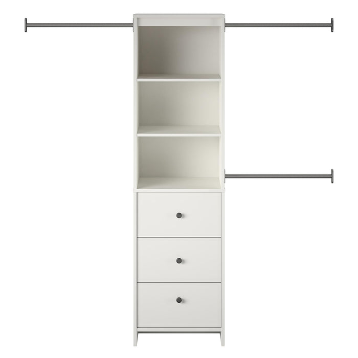 Dorel Home Beckett Closet Storage Organizer - White