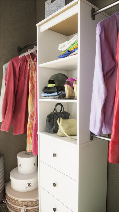 Dorel Home Beckett Closet Storage Organizer - White