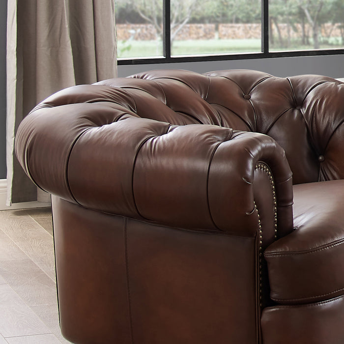 Hydeline Brixton Leather Chair - Brown