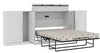 Bestar Pur Full Storage Cabinet Bed with Mattress - White
