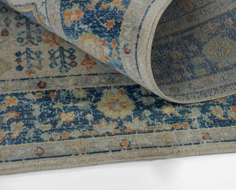Kinsley Traditional 2'7\" x 8'0\" Runner Rug in Blue Indoor Area Rug