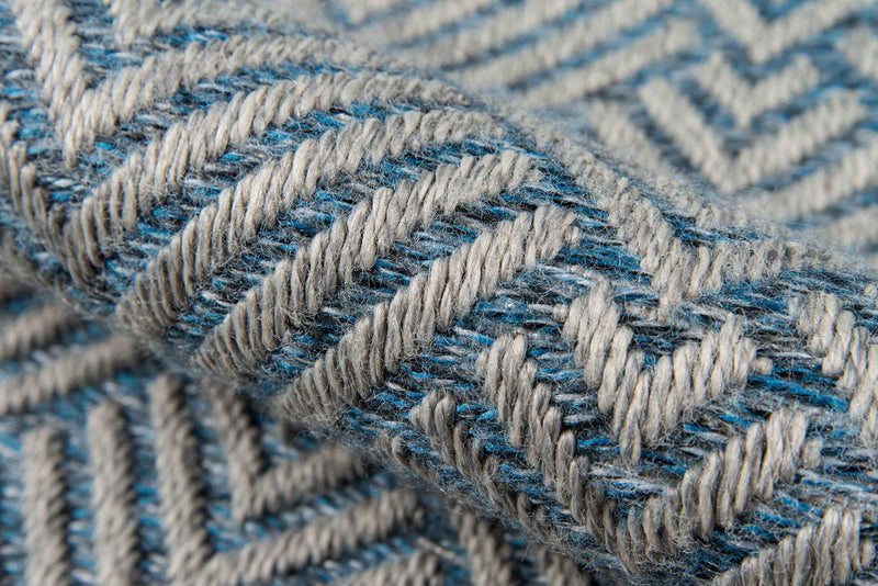 Laura Contemporary 2'0\" x 6'0\" Runner Rug in Blue Indoor Area Rug