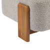 Luma Modern Boucle Lounge Chair with Rolled Backrest and Solid Wood Frame, Almond, Natural | Luma Fauteuil de Salon Moderne en Bouclette a Dossier Enroule et Cadre en Bois Massif, Amande, Naturel