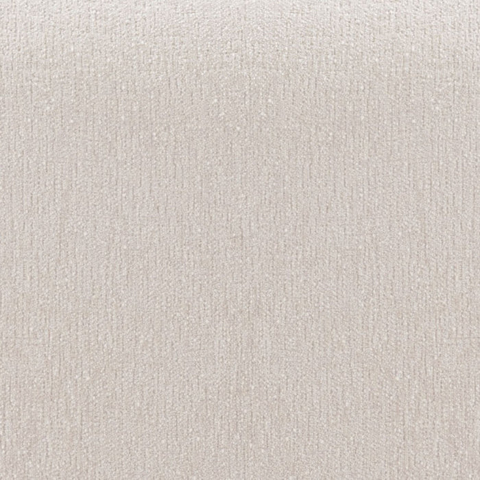 Lia Modern Metal Chenille Armchair in Cream - Set of 2 Dining Chair