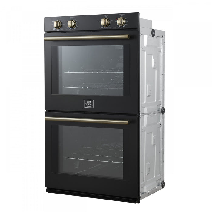 Forno Vomero 30 Inch Electric Double Wall Oven in Black, 5 cu. ft. Convection Oven - FBOEL1324-30BLK