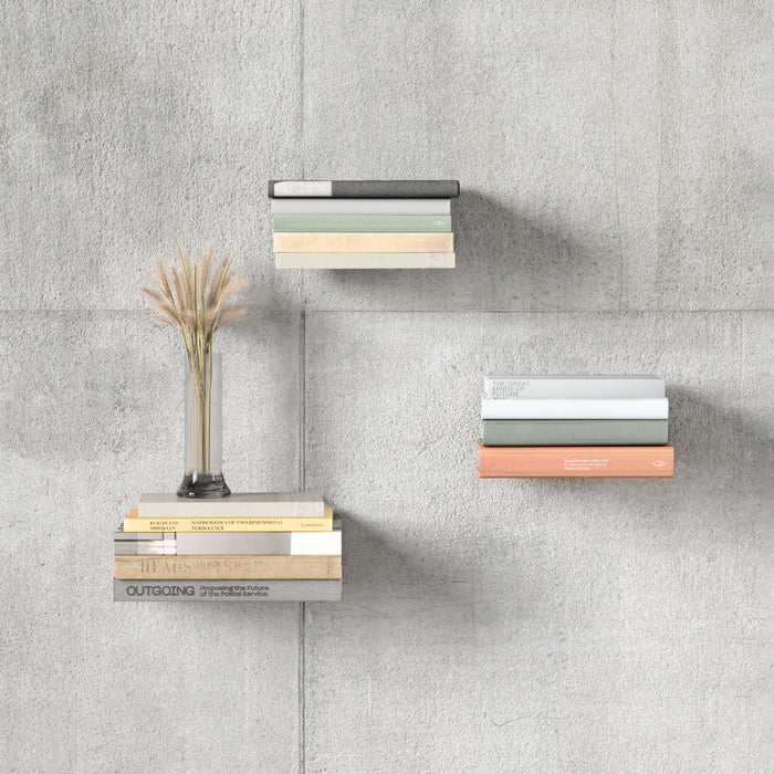 Umbra Small Modern Silver Steel Conceal Shelf - Set of 3