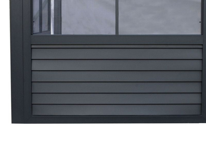 Florence - Wall Mounted Solarium 10x16 Polycarbonate Roof In Black