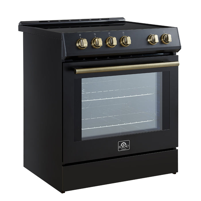 Forno Leonardo Espresso 30\" Slide-In Induction Range, Black -FFSIN0982-30BLK