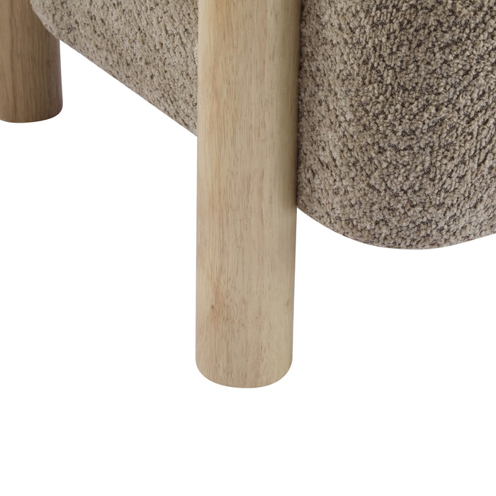 Evelyn Accent Arm Chair with Comfortable Seating and Boucle Upholstery,Light Camel Accent Chair