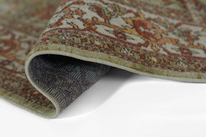 Hailey Traditional 5'3\" x 7'3\" Area Rug in Green Indoor Area Rug