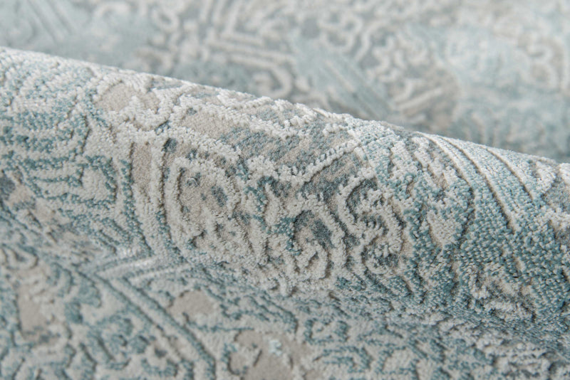 Elysia Traditional 8'11\" x Area Rug in Blue Indoor Area Rug