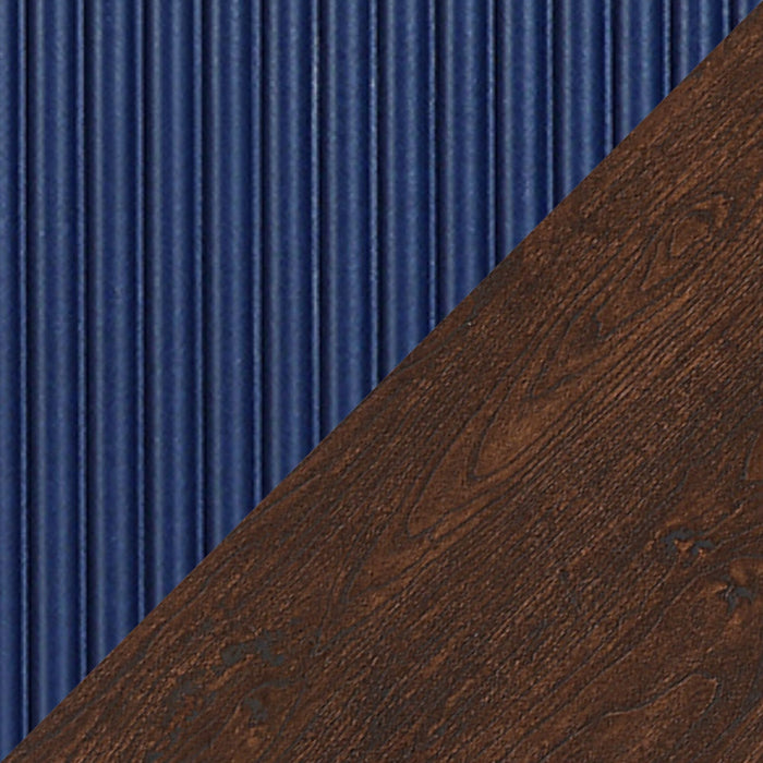 Duane Mid-Century Modern 20\" Fluted Nightstand in Navy Blue (1-Drawer) - Set of 2